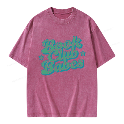 Pagewings Book Club Babes Unisex Washed T-shirt