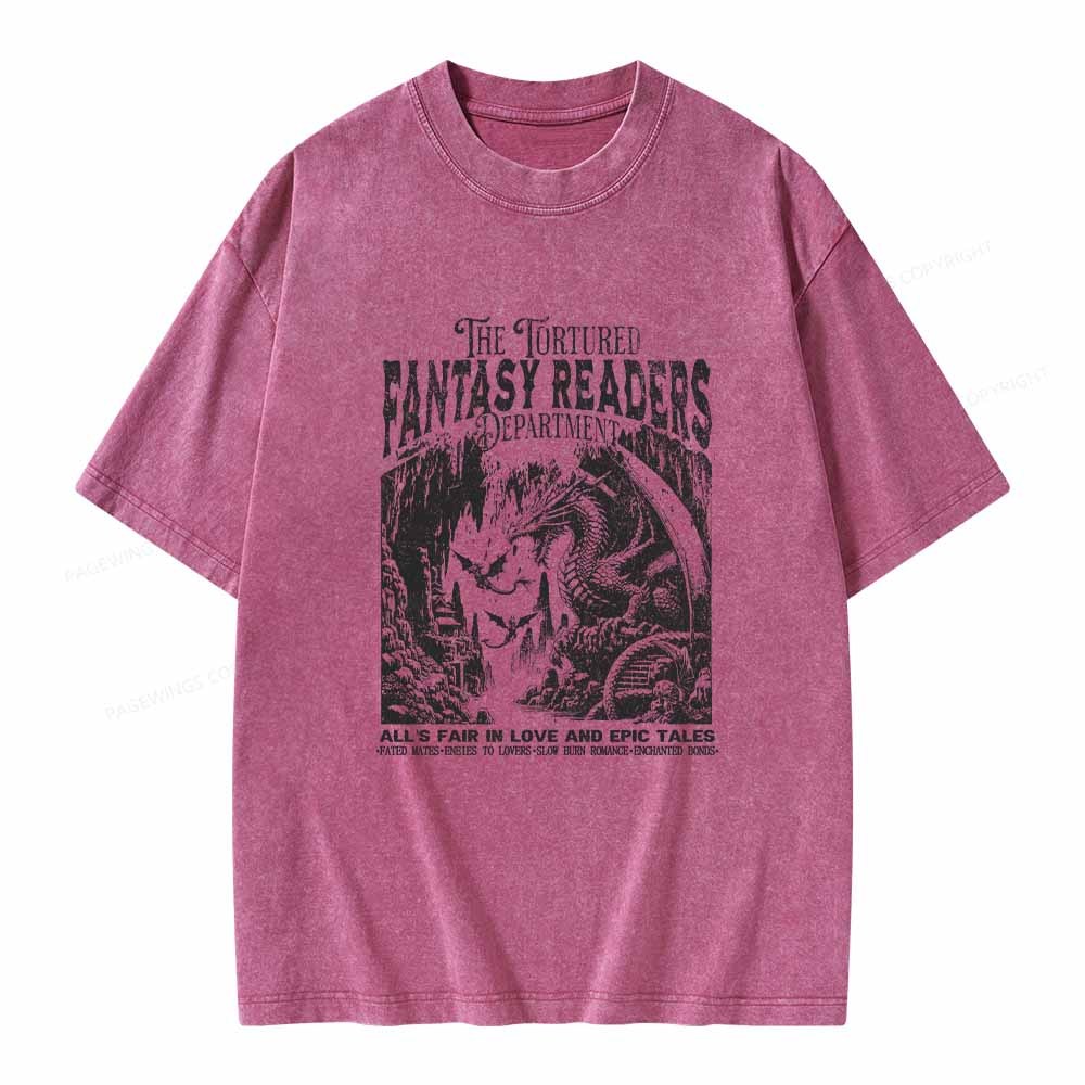Pagewings Fantasy Reader Shirt Unisex Washed T-shirt