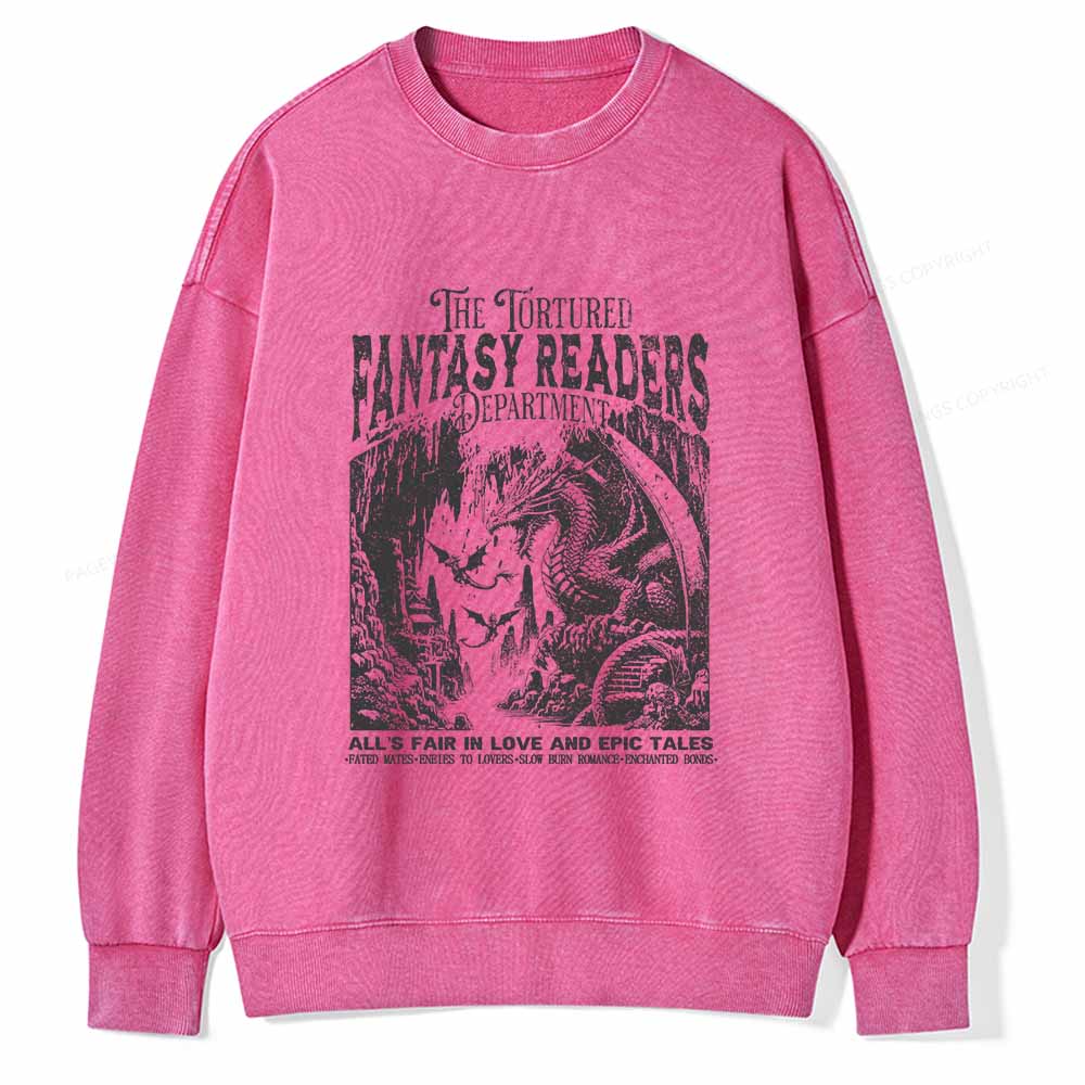 Pagewings Fantasy Reader Shirt Unisex Washed Sweatshirt