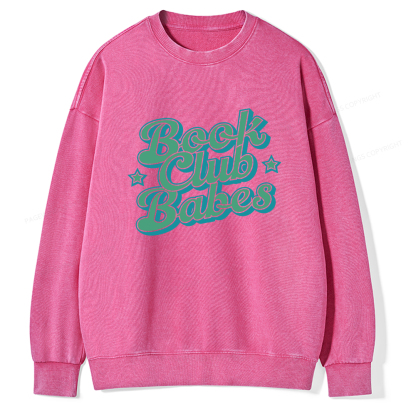 Pagewings Book Club Babes Unisex Washed Sweatshirt