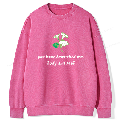 Pagewings You Have Bewitched Me Unisex Washed Sweatshirt