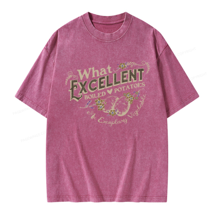 Pagewings What Excellent Boiled Potatoes Unisex Washed T-shirt