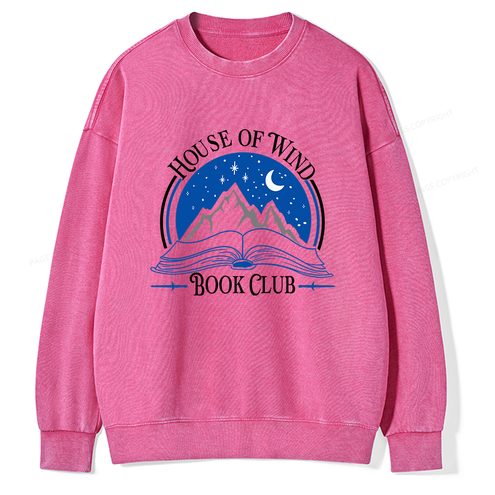 Pagewings House of Wind Book Club Unisex Washed Sweatshirt