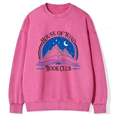 Pagewings House of Wind Book Club Unisex Washed Sweatshirt