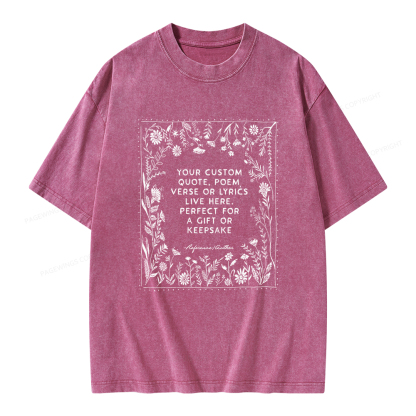 Pagewings Personalized Quote Unisex Washed T-shirt