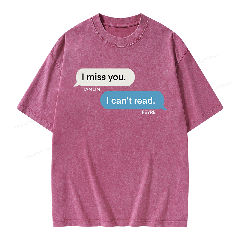 Pagewings  Fantasy I Can’t Read Unisex Washed T-shirt