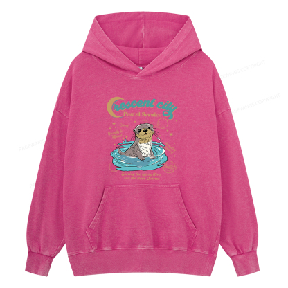 Pagewings Crescent City Postal Service Unisex Washed Hoodie