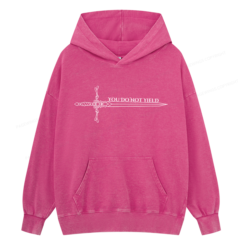 Pagewings You Do Not Yield Unisex Washed Hoodie