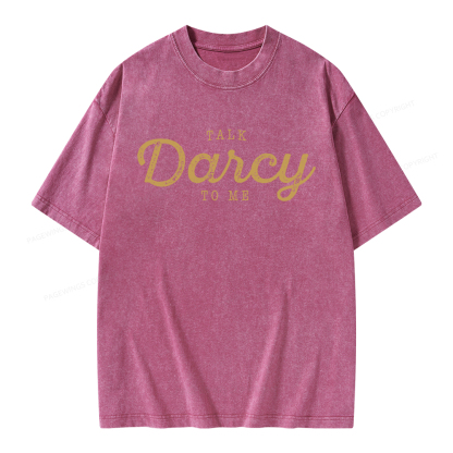 Pagewings Talk Darcy To Me Unisex Washed T-shirt