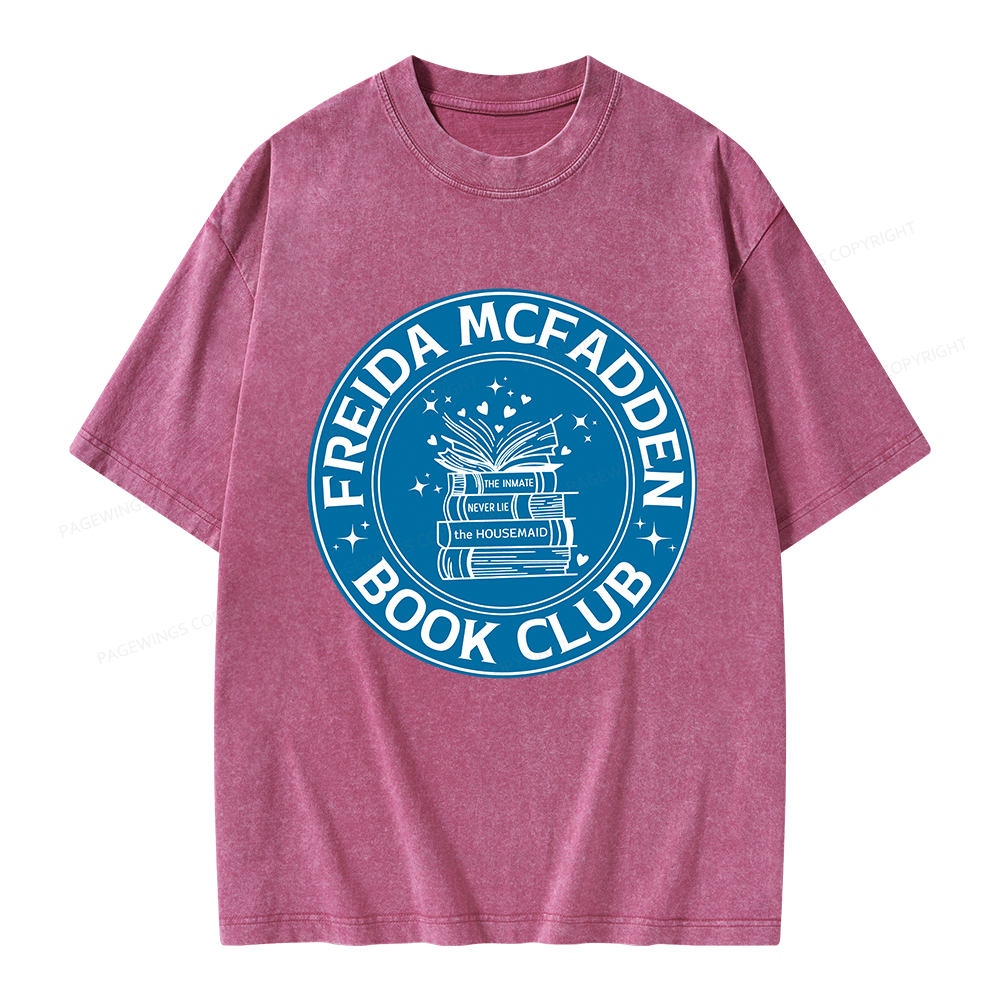 Pagewings Freida McFadden Book Club Unisex Washed T-shirt