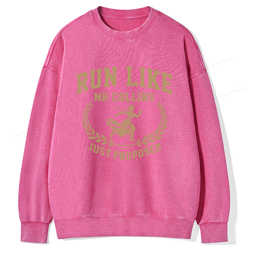 Pagewings Just Proposed Unisex Washed Sweatshirt