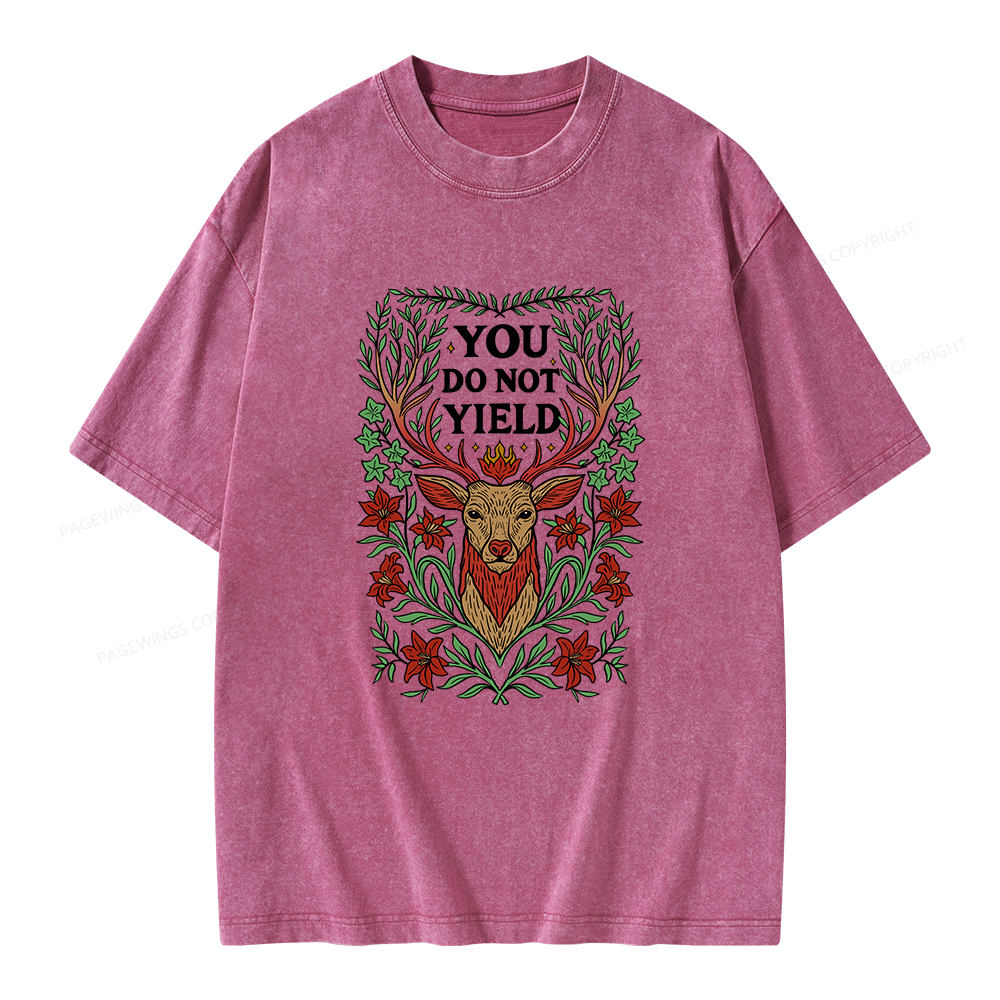 Pagewings You Do Not Yield Unisex Washed T-shirt