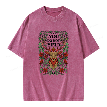 Pagewings You Do Not Yield Unisex Washed T-shirt
