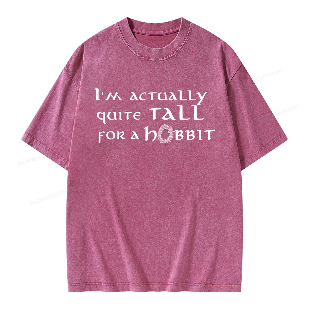 Pagewings I'm Actually Quite Tall Unisex Washed T-shirt
