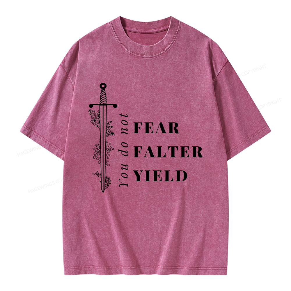 Pagewings You Do Not Yield Unisex Washed T-shirt