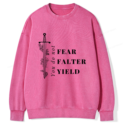 Pagewings You Do Not Yield Unisex Washed Sweatshirt