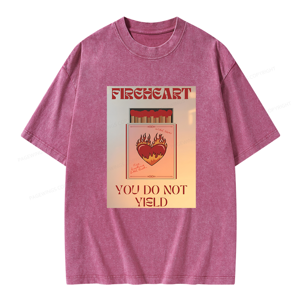 Pagewings Fireheart Unisex Washed T-shirt