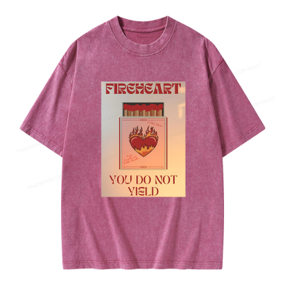 Pagewings Fireheart Unisex Washed T-shirt