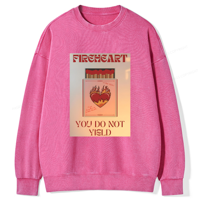 Pagewings Fireheart Unisex Washed Sweatshirt