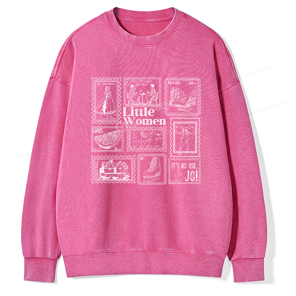 Pagewings Literary Stamp Unisex Washed Sweatshirt