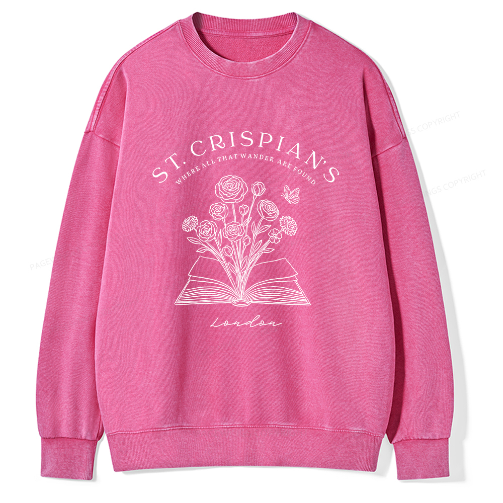 Pagewings Where Things Wander To Be Found Unisex Washed Sweatshirt