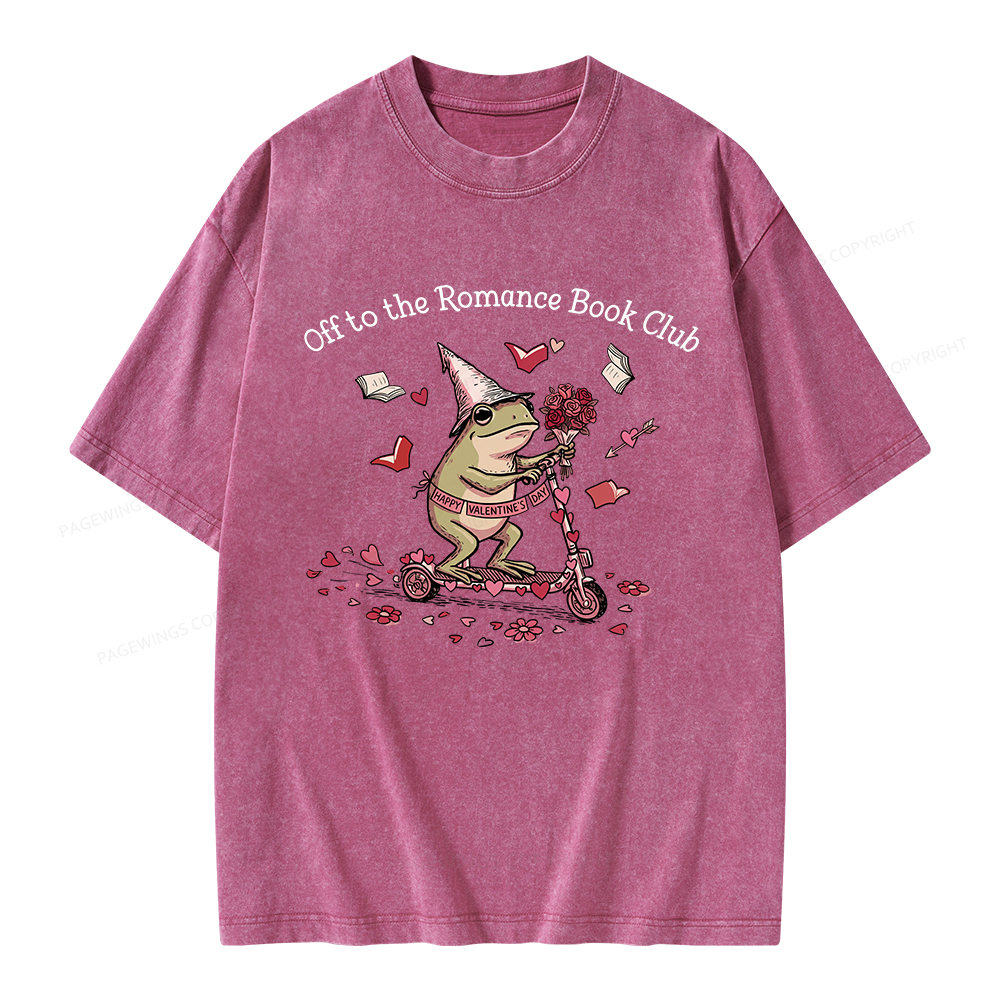 Pagewings Off to the Romance Book Club Unisex Washed T-shirt