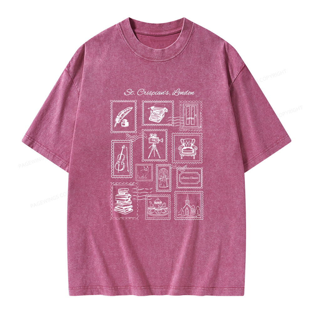 Pagewings Crispian's Stamp Unisex Washed T-shirt