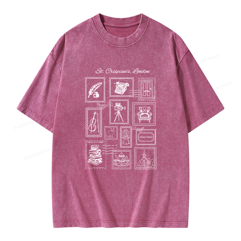 Pagewings Crispian's Stamp Unisex Washed T-shirt