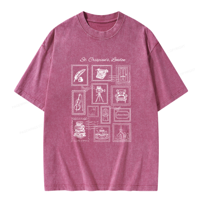 Pagewings Crispian's Stamp Unisex Washed T-shirt