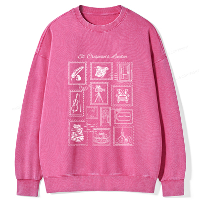 Pagewings Crispian's Stamp Unisex Washed Sweatshirt
