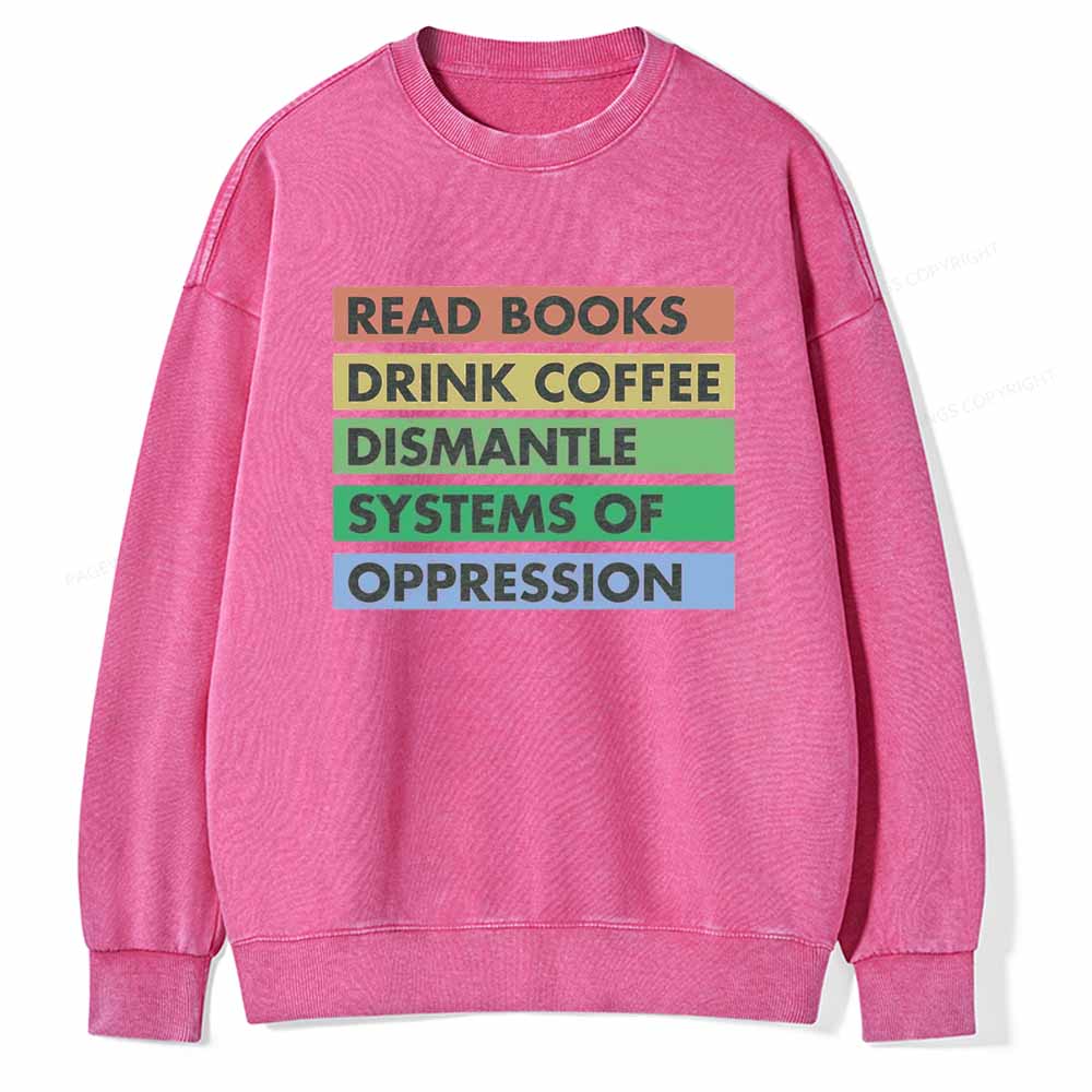 Pagewings Read Books T-Shirt Unisex Washed Sweatshirt