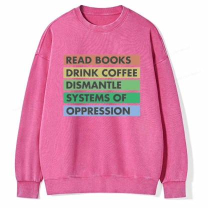 Pagewings Read Books T-Shirt Unisex Washed Sweatshirt