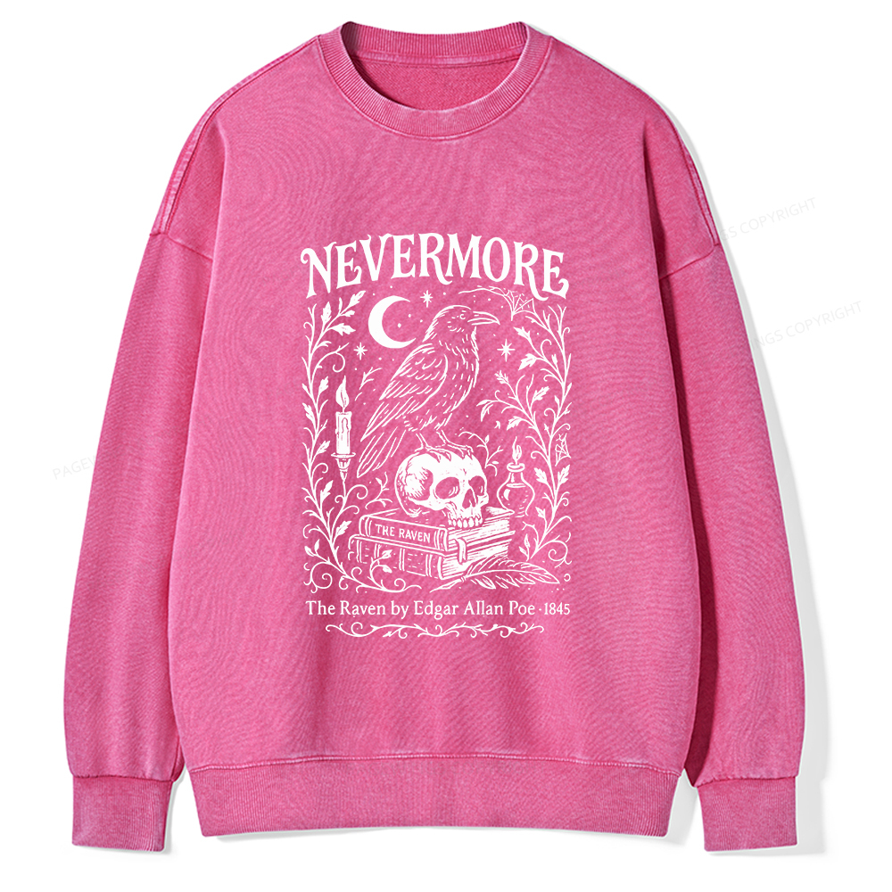 Pagewings Nevermore Unisex Washed Sweatshirt