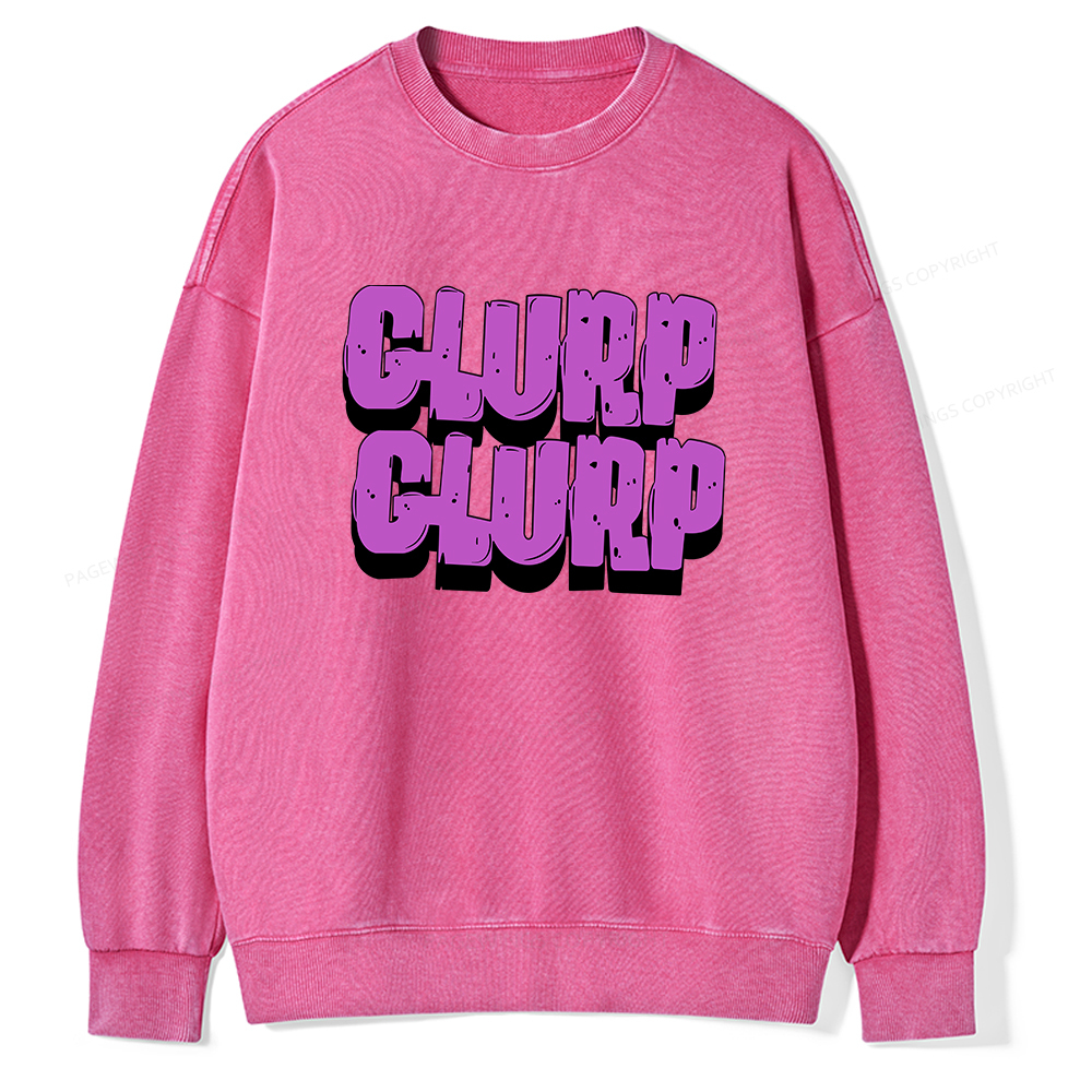 Pagewings Glurp Glurp Unisex Washed Sweatshirt