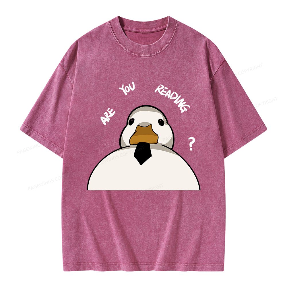 Pagewings Are You Reading Unisex Washed T-shirt
