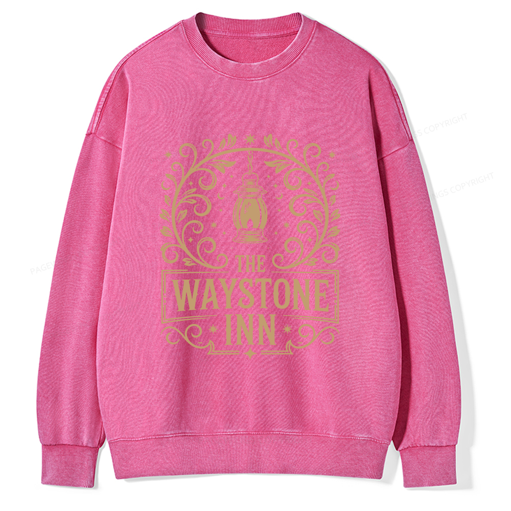 Pagewings The Waystone Inn Unisex Washed Sweatshirt