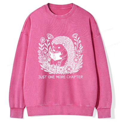 Pagewings Just One More Chapter Unisex Washed Sweatshirt