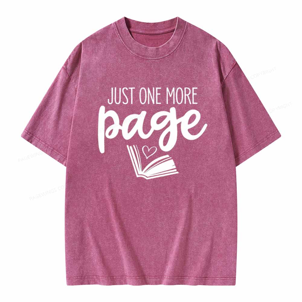 Pagewings Just One More Page Unisex Tee Unisex Washed T-shirt