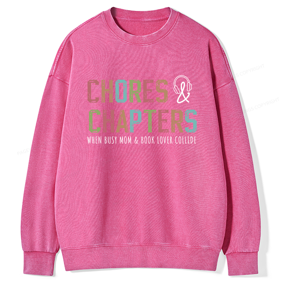 Pagewings Audiobook Lover Unisex Washed Sweatshirt