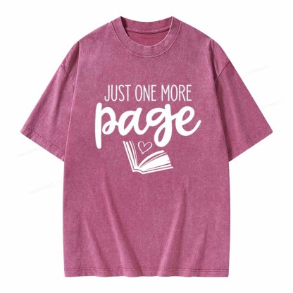 Pagewings Just One More Page Unisex Tee Unisex Washed T-shirt