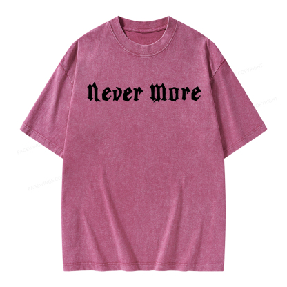 Pagewings Never More Unisex Washed T-shirt