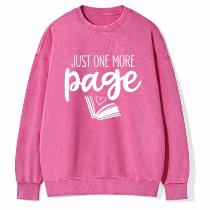Pagewings Just One More Page Unisex Tee Unisex Washed Sweatshirt