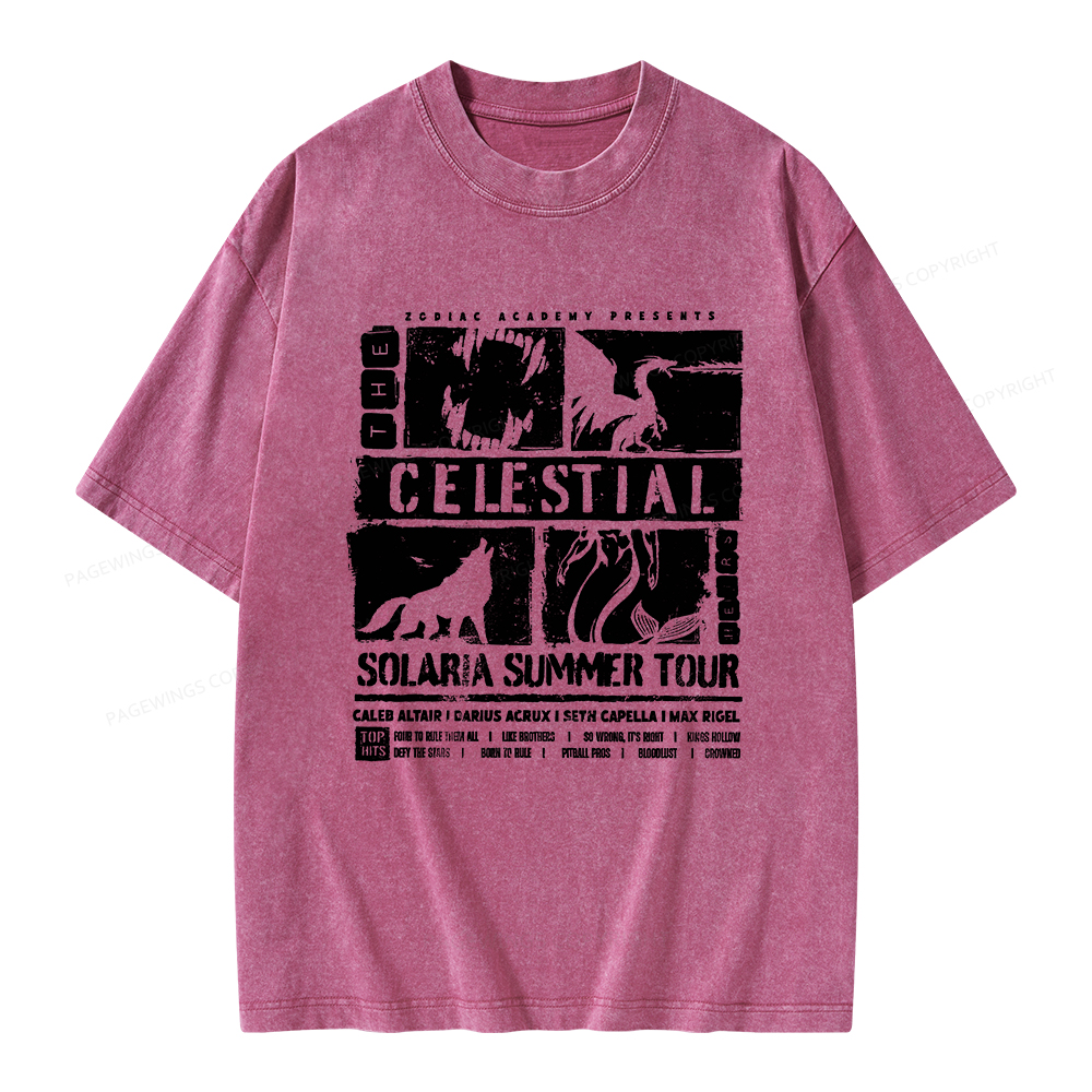 Pagewings The Celestial Heirs Unisex Washed T-shirt