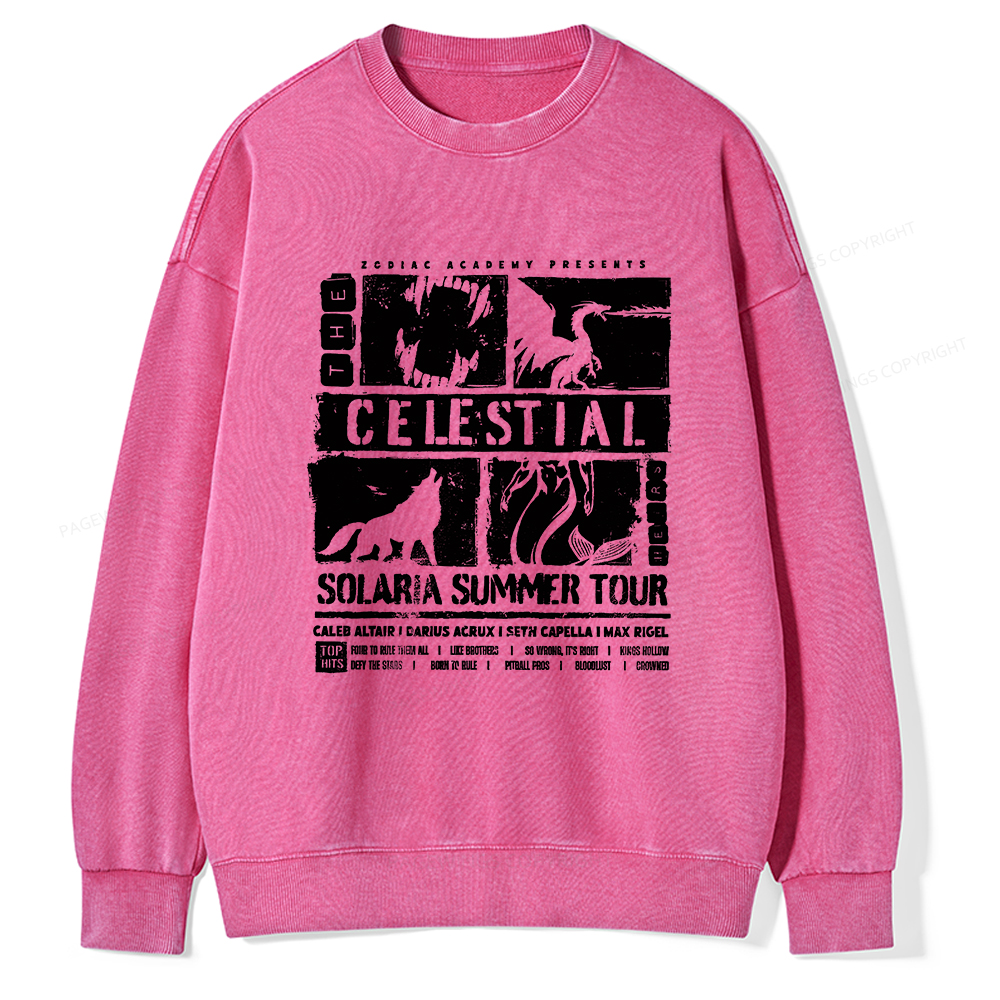 Pagewings The Celestial Heirs Unisex Washed Sweatshirt