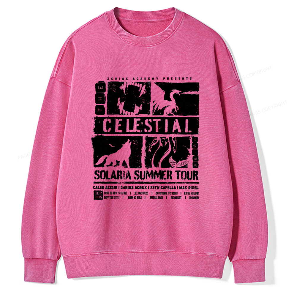 Pagewings The Celestial Heirs Unisex Washed Sweatshirt