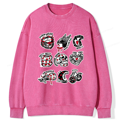 Pagewings Fantasy Bookish Unisex Washed Sweatshirt