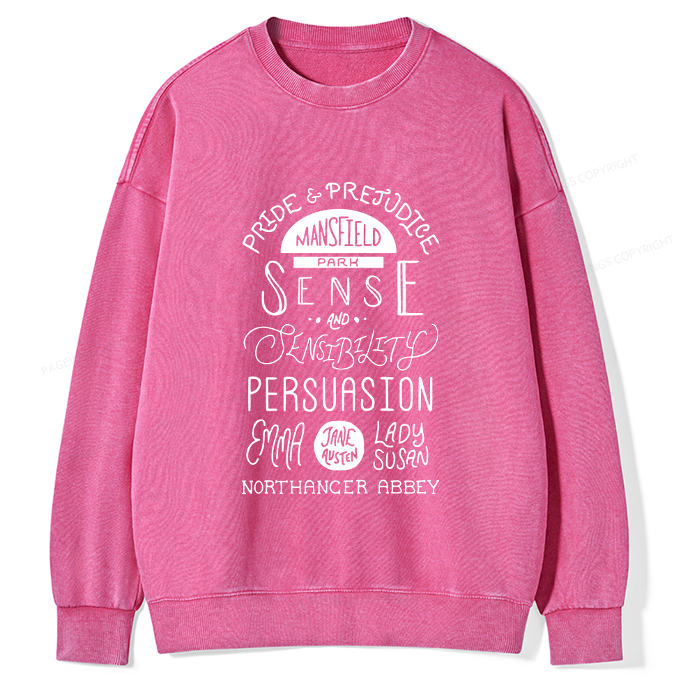 Pagewings By A Lady Unisex Washed Sweatshirt