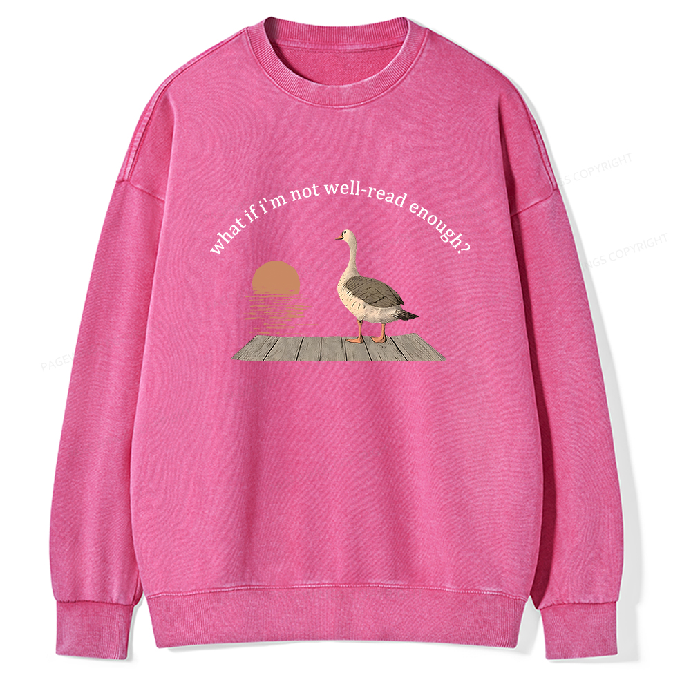 Pagewings What If I'm Not Well-Read Enough Unisex Washed Sweatshirt