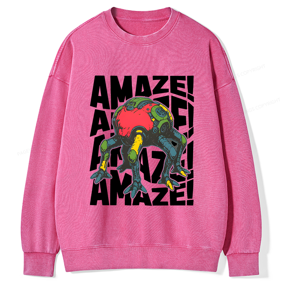 Pagewings Amaze Unisex Washed Sweatshirt