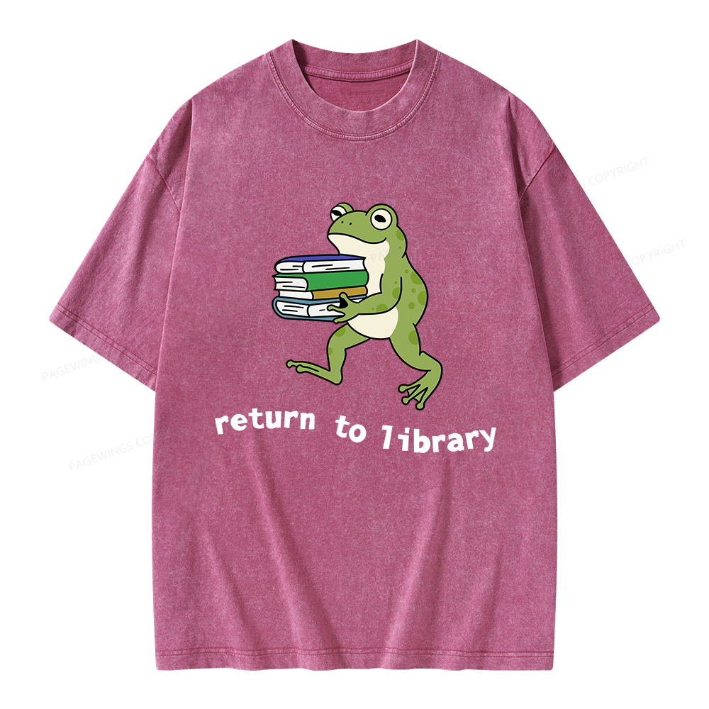 Pagewings Return to Library Unisex Washed T-shirt